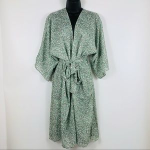 Sonoma Goods For Life Women’s Dainty Floral Belted Kimono Size OS